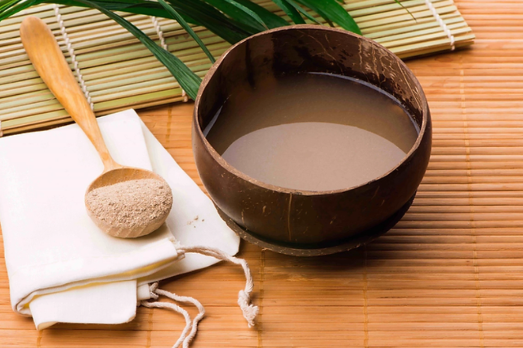 kava tea in a coconut native bowl 