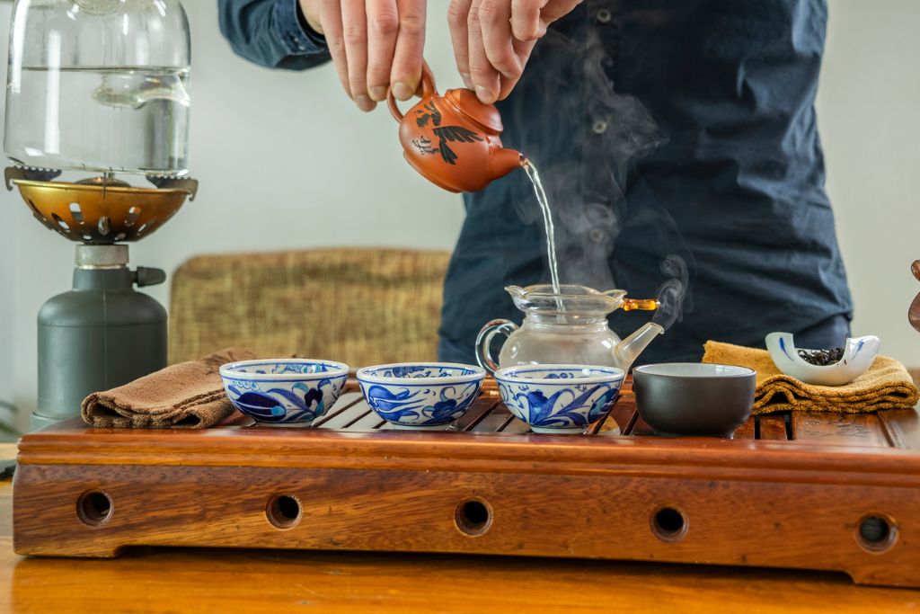 a man preparing how to make a tea